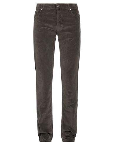 JACOB COHЁN Casual trouser Dark brown 99% Cotton, 1% Elastane, Polyester