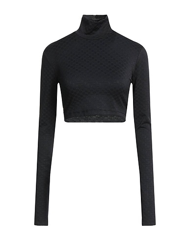 AMBUSH Cropped Top Schwarz 77% Polyester, 23% Elastan