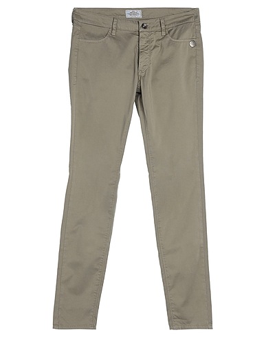 MASON'S Casual trouser Sage green 97% Cotton, 3% Elastane