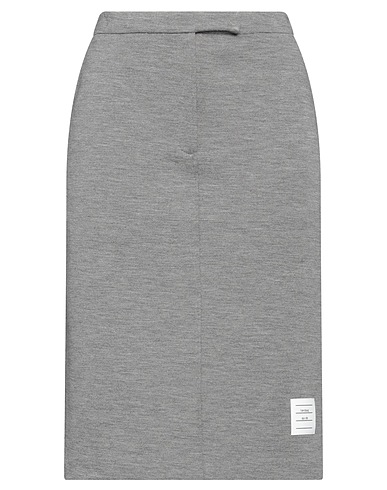 THOM BROWNE Midi skirt Grey 100% Virgin Wool