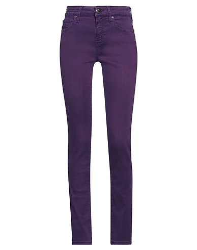 JACOB COHЁN Denim pants Purple 63% Lyocell, 30% Cotton, 5% Polyester, 2% Elastane