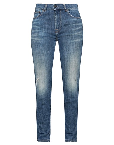 ANIVEN Denim trousers Blue 98% Cotton, 2% Elastane
