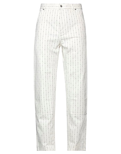 DIOR Denim pants Off white 100% Cotton, Polyester