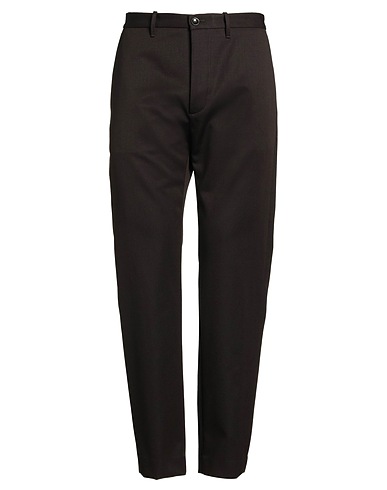 NINE IN THE MORNING Casual trouser Dark brown 100% Wool