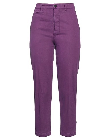 TRUE ROYAL Casual trouser Mauve 98% Cotton, 2% Elastane