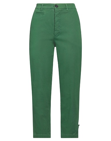 TRUE ROYAL Casual trouser Green 98% Cotton, 2% Elastane