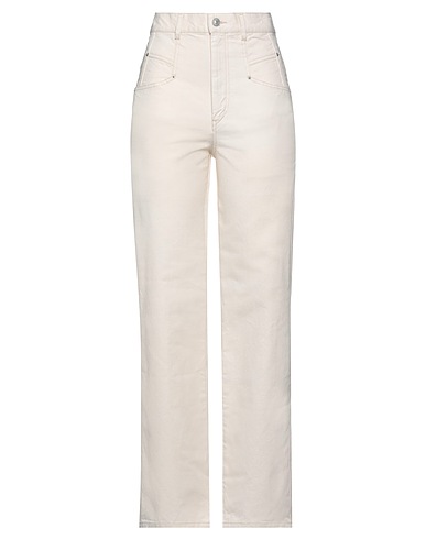 ISABEL MARANT Denim trousers Cream 100% Cotton