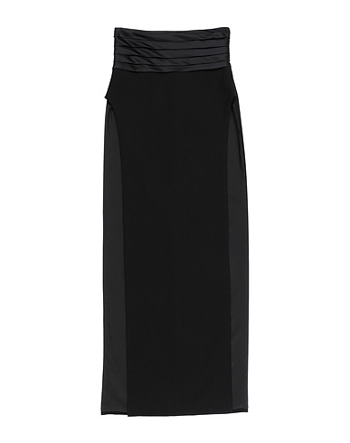 MÔNOT Long skirt Black 100% Polyester, Triacetate
