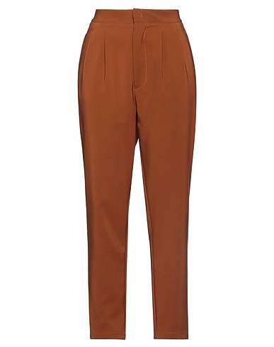 VANESSA SCOTT Casual trouser Tan 89% Polyester, 11% Elastane