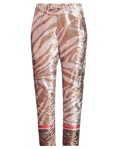 VIOLANTI Casual trouser Khaki 97% Polyethylene, 3% Elastane, Polyester