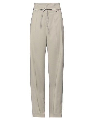 ERIKA CAVALLINI Casual trouser Sage green 54% Polyester, 44% Virgin Wool, 2% Elastane