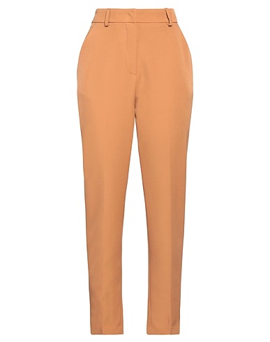 GIULIA N COUTURE Casual pants CAMMELLO 88% Polyester, 12% Elastane