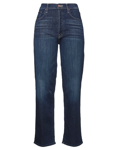 MOTHER Denim trousers Blue 94% Cotton, 5% Polyester, 1% Elastane
