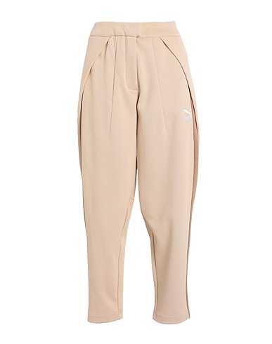 PUMA Casual trouser LUXE SPORT T7 Slouchy Pants Sand 66% Cotton, 34% Polyester