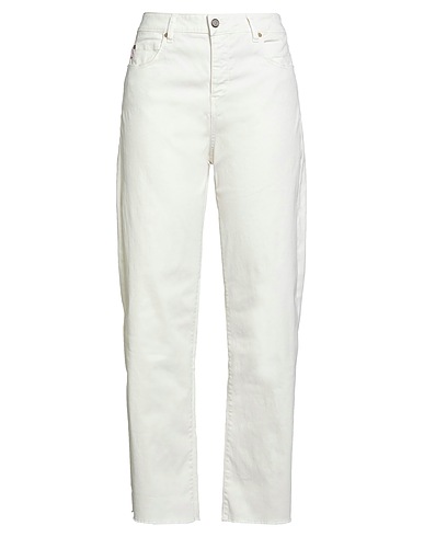 BLAUER. Pantalone Off white 92% Cotone, 6% Viscosa, 2% Elastan