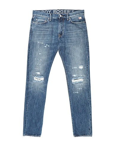 ROŸ ROGER'S Denim trousers Blue 100% Cotton