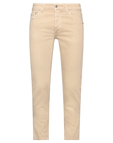 BE ABLE Denim trousers Beige 98% Cotton, 2% Elastane