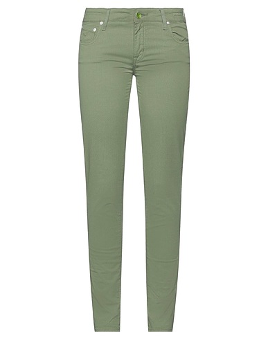 OTTOD'AME Pantalone Verde militare 98% Cotone, 2% Elastan