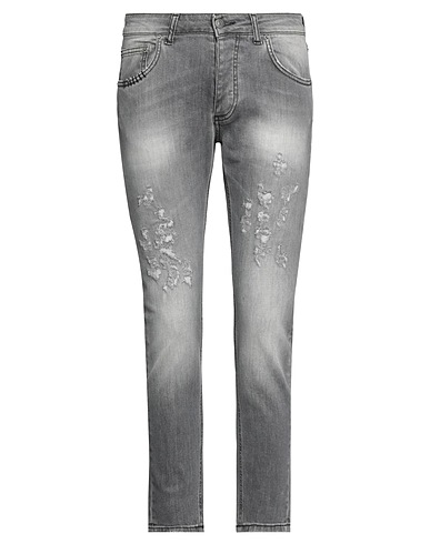 BE ABLE Denim trousers Grey 98% Cotton, 2% Elastane