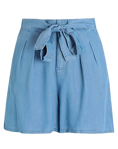 VERO MODA Shorts & Bermuda Light blue 100% Tencel™ Lyocell