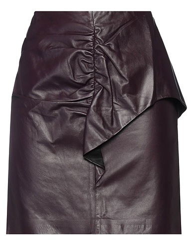 IRO Mini skirt Burgundy 100% Sheepskin
