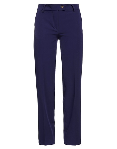 YES LONDON Casual trouser Dark purple 90% Polyester, 10% Elastane