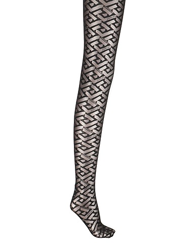 VERSACE Socks & tights Black 93% Polyamide, 7% Elastane