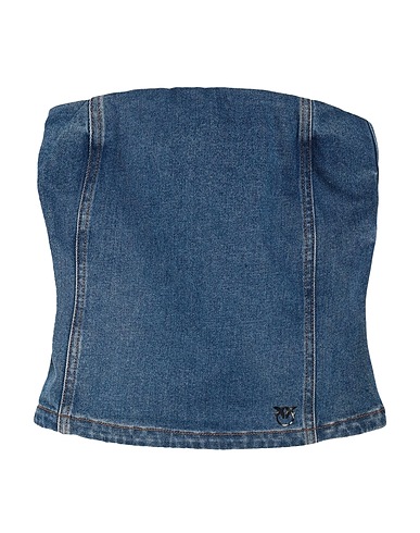 PINKO Bustier Blue 98% Cotton, 2% Elastane