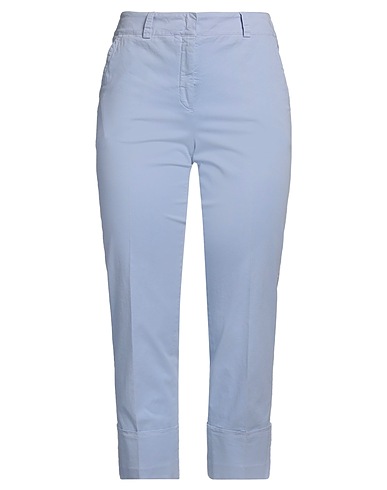 PESERICO Casual pants Sky blue 98% Cotton, 2% Elastane