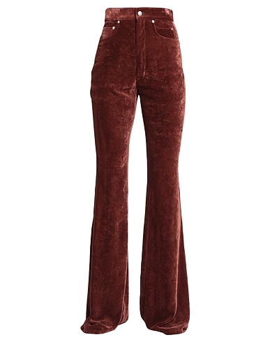 RICK OWENS Casual trouser Brown 82% Viscose, 18% Silk