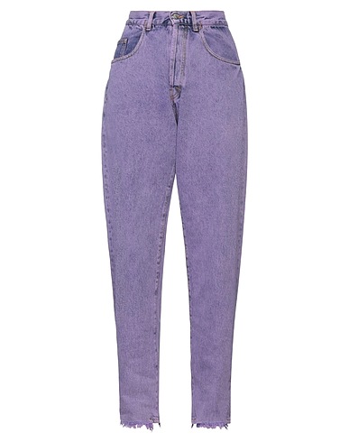 ARIES Denim trousers Lilac 100% Cotton