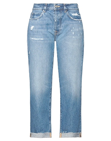 ROŸ ROGER'S Denim trousers Blue 100% Cotton