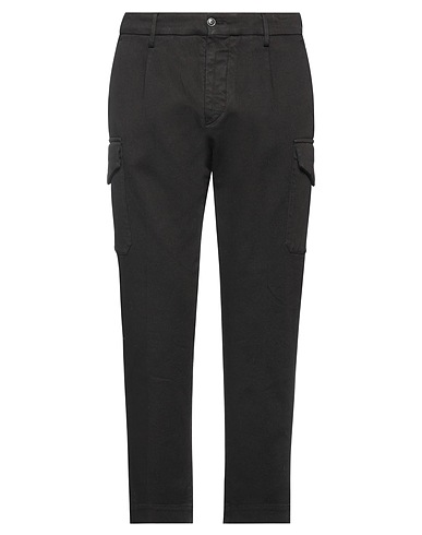 MICHELE CARBONE Cargo Black 98% Cotton, 2% Elastane