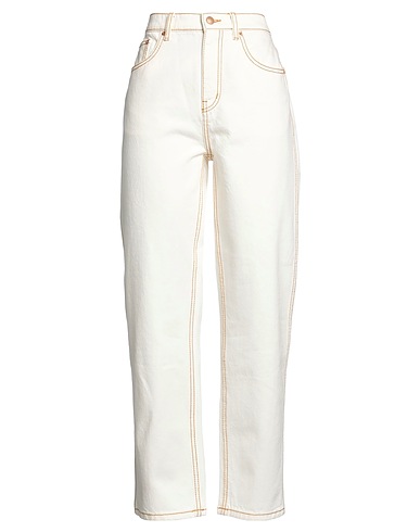 TORY BURCH Pantaloni jeans Bianco 100% Cotone