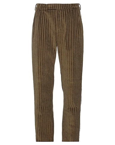 AHLUWALIA Casual trouser Green 98% Cotton, 2% Elastane