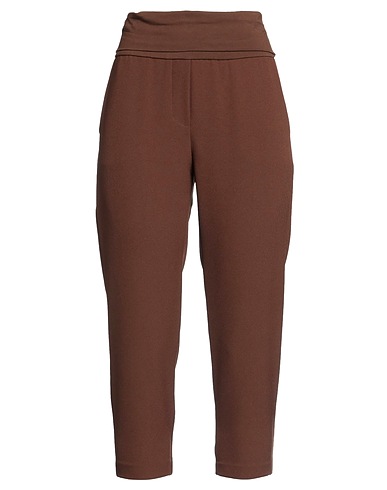 MANILA GRACE Casual pants Brown 96% Cotton, 4% Elastane