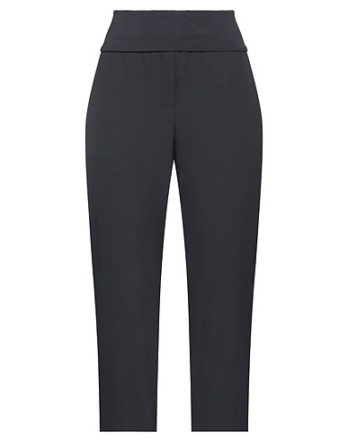 MANILA GRACE Casual trouser Charcoal 96% Cotton, 4% Elastane