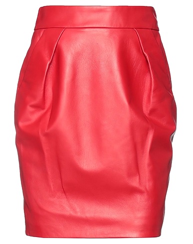ALEXANDRE VAUTHIER Mini skirt Red 100% Lambskin