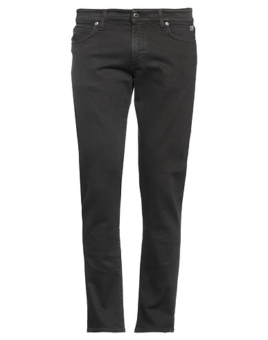 ROŸ ROGER'S Denim trousers Black 99% Cotton, 1% Elastane