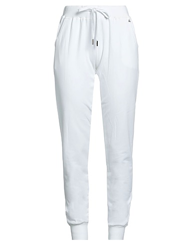 MET JEANS Casual trouser White 95% Cotton, 5% Elastane