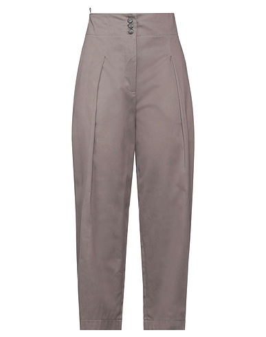 KATIA GIANNINI Casual trouser Brown 97% Cotton, 3% Elastane