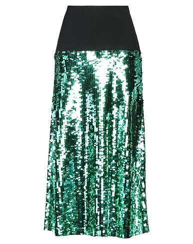 ERIKA CAVALLINI Midi skirt Emerald green 100% Polyester, Virgin Wool, Elastane