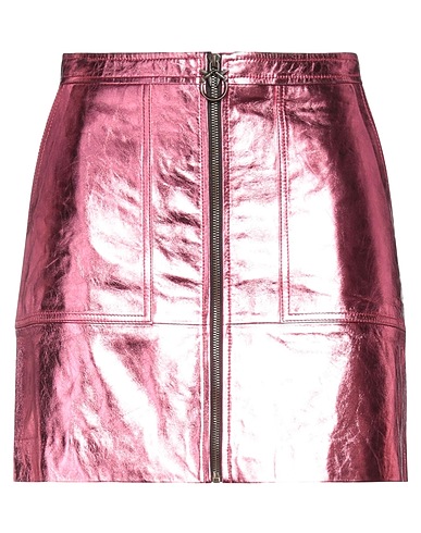 PINKO Mini skirt ROSA 100% Sheepskin, Acrylic, Polyurethane
