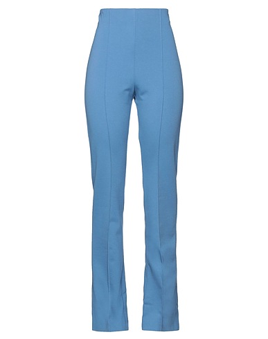 MALÌPARMI Casual trouser Pastel blue 65% Viscose, 32% Nylon, 3% Elastic fibres