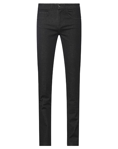 KAOS Denim trousers Black 82% Cotton, 16% Polyester, 2% Elastane