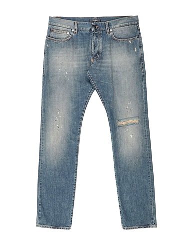 14BROS Denim pants Blue 100% Cotton