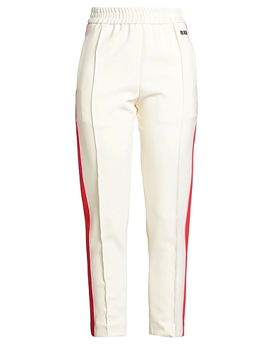 MSGM Casual pants Ivory 93% Polyester, 7% Elastane