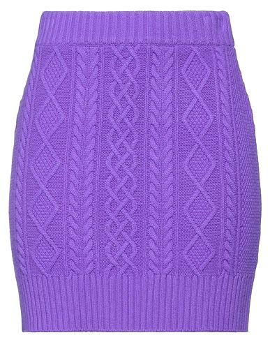 ELEONORA GOTTARDI Mini skirt Purple 50% Eco-cashmere, 50% Merino Wool