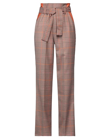 NENETTE Casual trouser Orange 69% Polyester, 28% Viscose, 3% Elastane, Polyurethane, Polyamide
