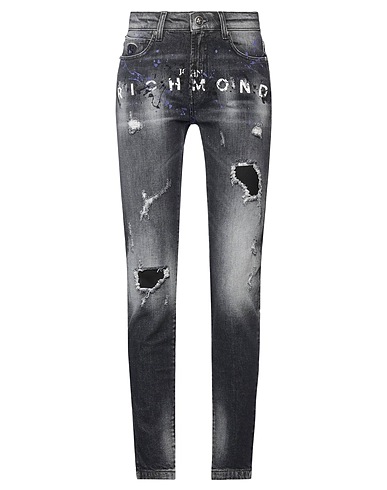 JOHN RICHMOND Pantaloni jeans Nero 98% Cotone, 2% Elastan